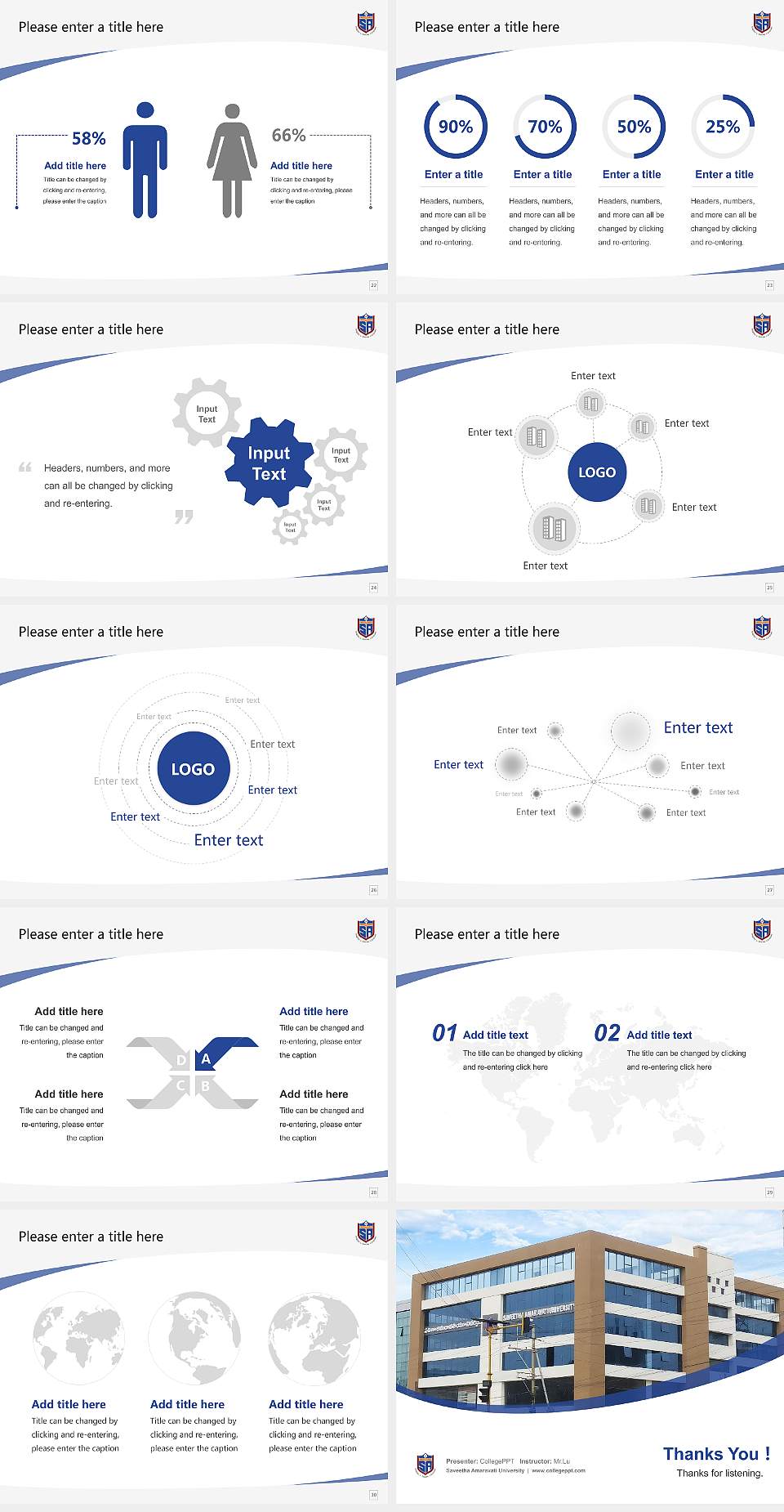 Saveetha Amaravati University Course/Courseware Creation PPT Template4:3 ratio PPT effect preview image4