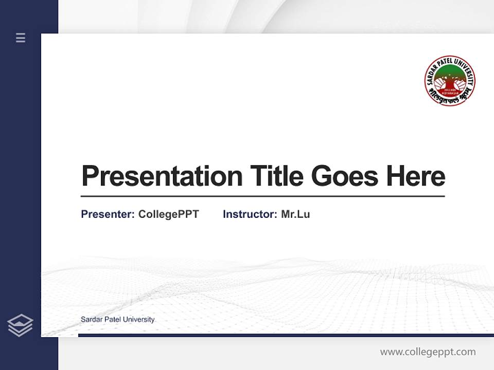Sardar Patel University Thesis Proposal/Graduation Defense PPT Template4:3 ratio PPT effect preview image5