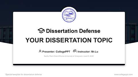 Sadhu Ram Chand Murmu University of Jhargram Graduation Thesis Defense PPT Template