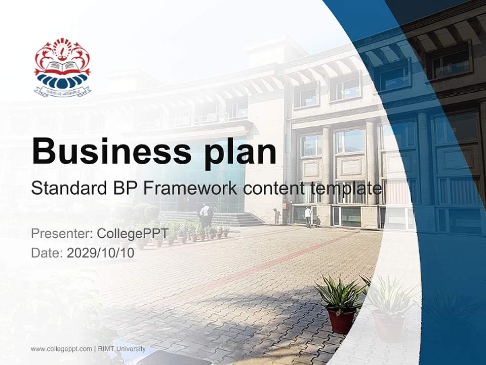 RIMT University Competition/Entrepreneurship Contest PPT Template4:3 ratio PPT effect preview image9