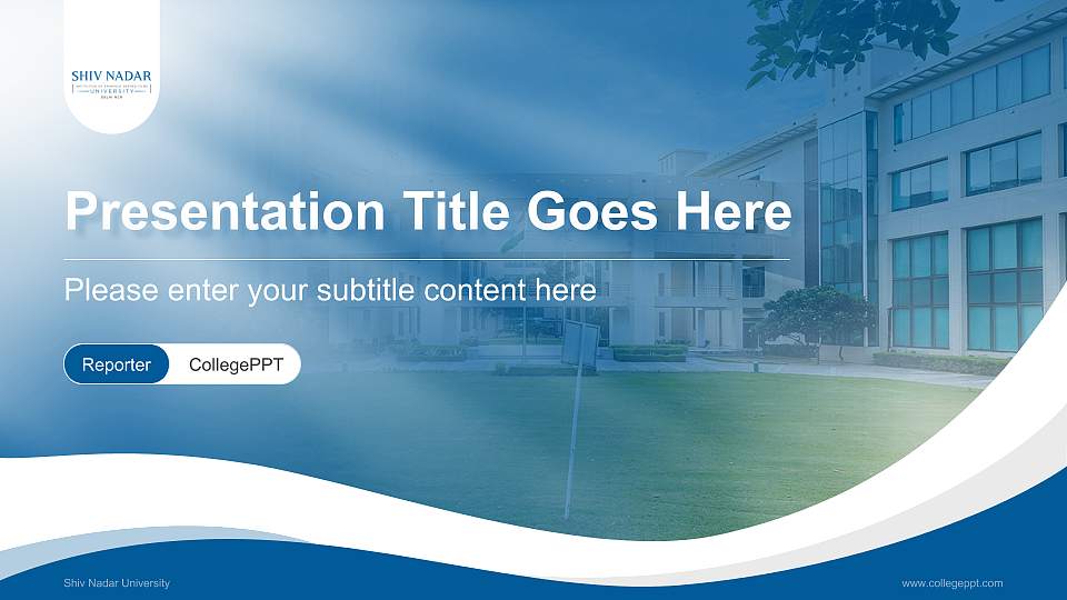 Shiv Nadar University Lecture Sharing and Networking Event PPT Template16:9 ratio PPT effect preview image