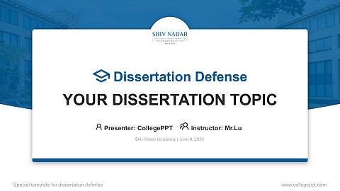 Shiv Nadar University Graduation Thesis Defense PPT Template