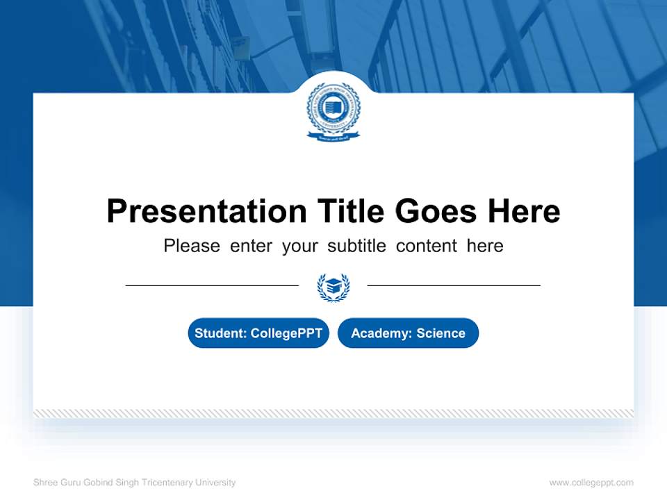 Shree Guru Gobind Singh Tricentenary University National Scholarship Defense PPT Template4:3 ratio PPT effect preview image4