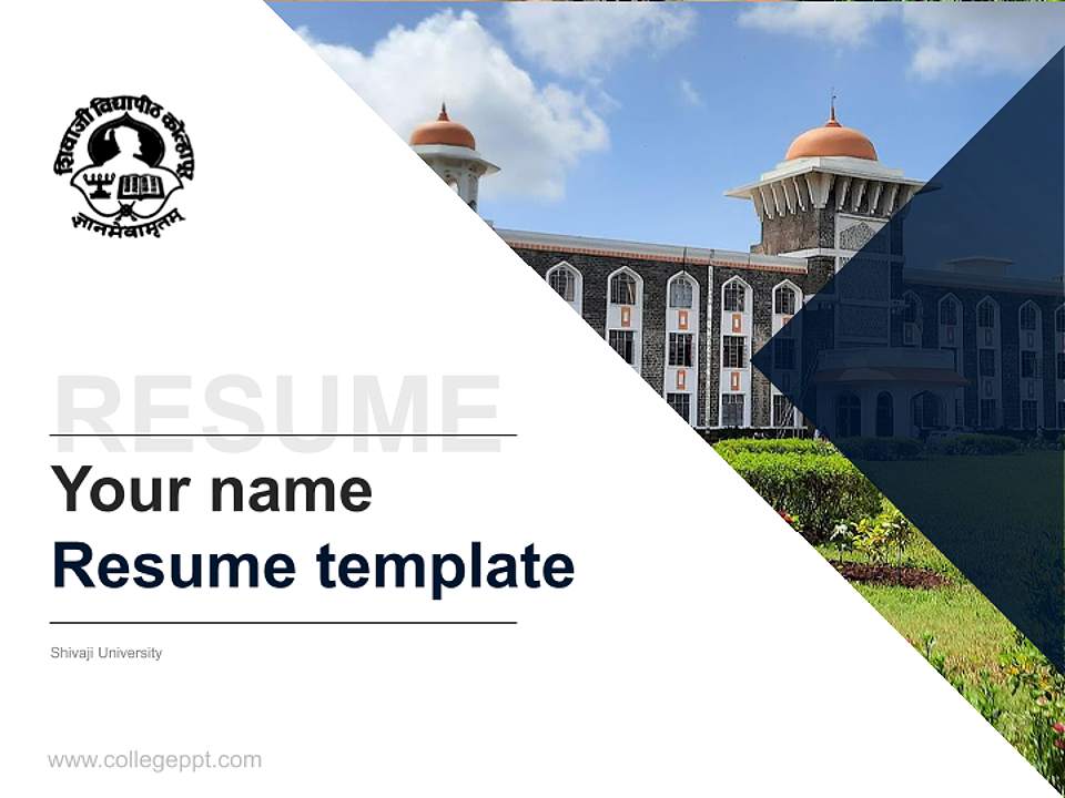Shivaji University Resume PPT Template4:3 ratio PPT effect preview image5