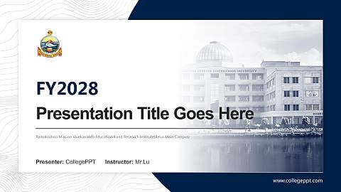 Ramakrishna Mission Vivekananda Educational and Research Institute(Belur Main Campus) Academic Presentation/Research Findings Report PPT Template