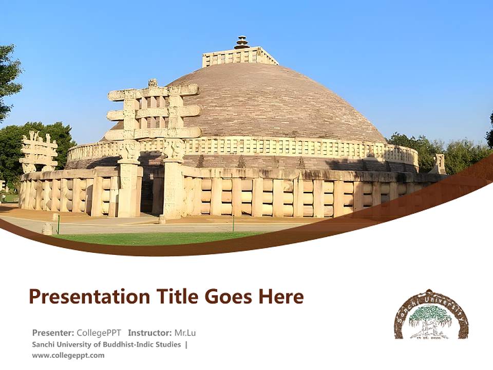 Sanchi University of Buddhist-Indic Studies Course/Courseware Creation PPT Template4:3 ratio PPT effect preview image5