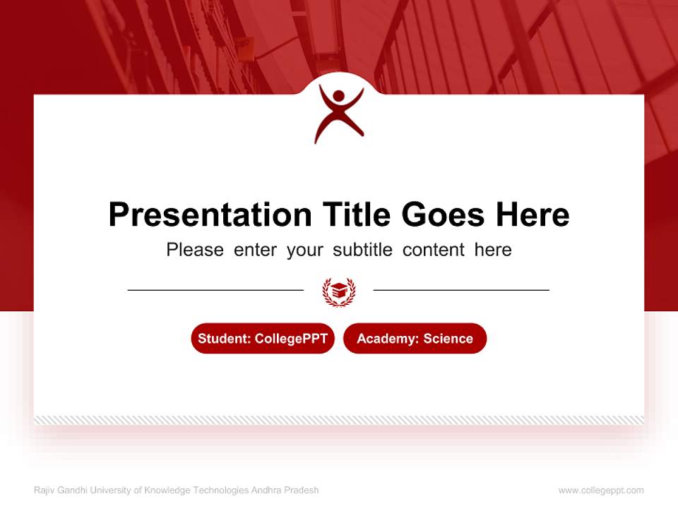 Rajiv Gandhi University of Knowledge Technologies Andhra Pradesh National Scholarship Defense PPT Template4:3 ratio PPT effect preview image4