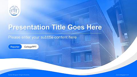 Sardar Bhagwan Singh University Lecture Sharing and Networking Event PPT Template