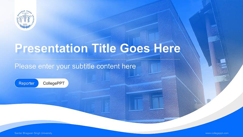 Sardar Bhagwan Singh University Lecture Sharing and Networking Event PPT Template16:9 ratio PPT effect preview image