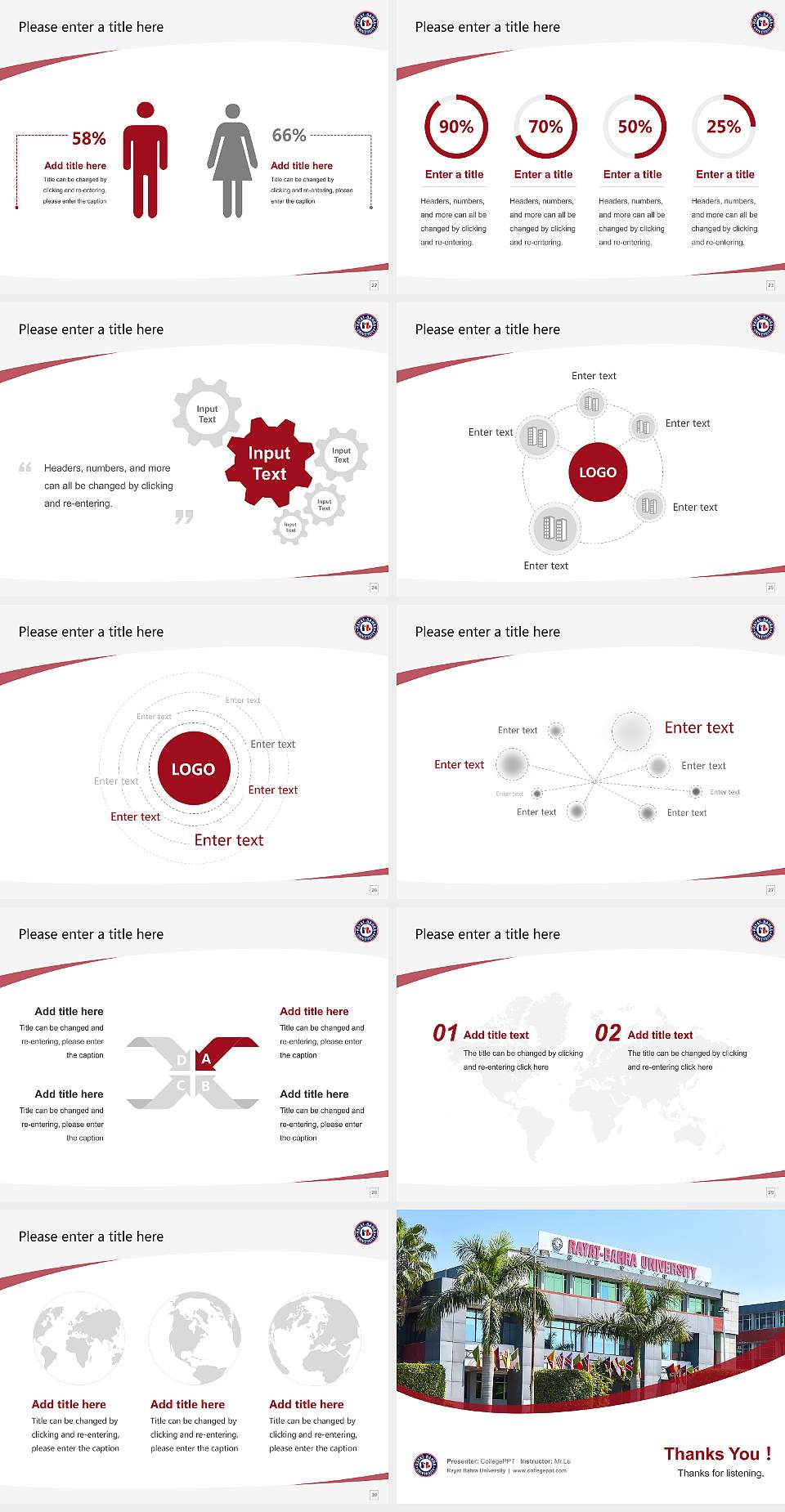Rayat Bahra University Course/Courseware Creation PPT Template4:3 ratio PPT effect preview image4