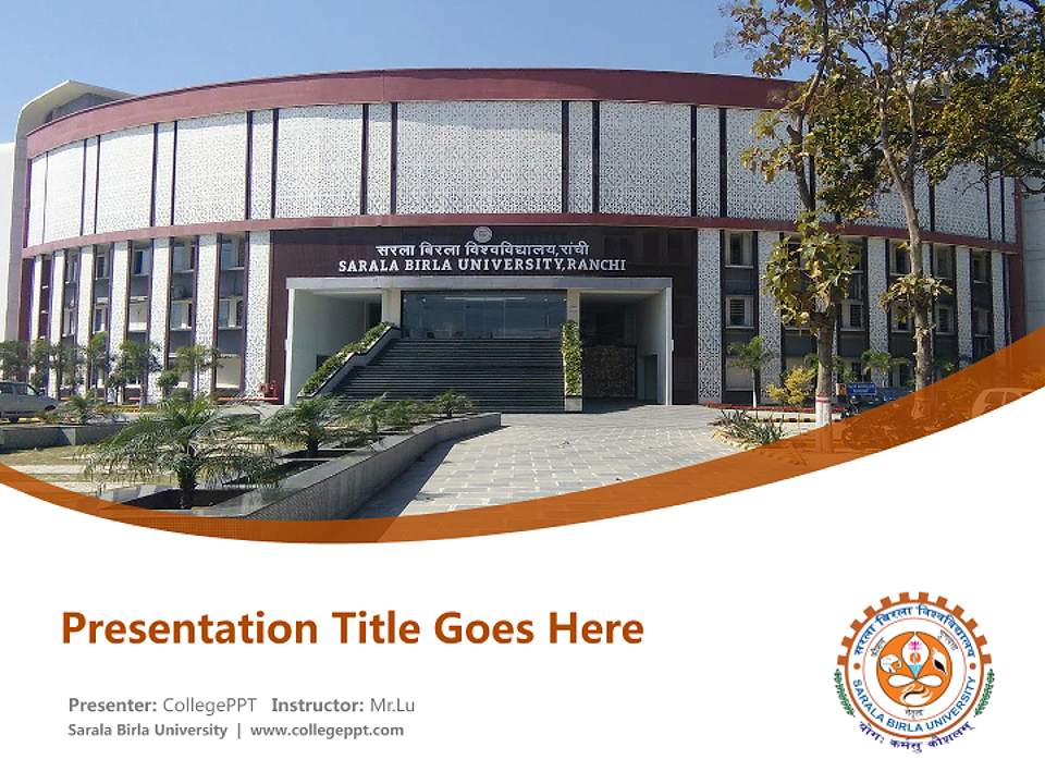 Sarala Birla University Course/Courseware Creation PPT Template4:3 ratio PPT effect preview image5