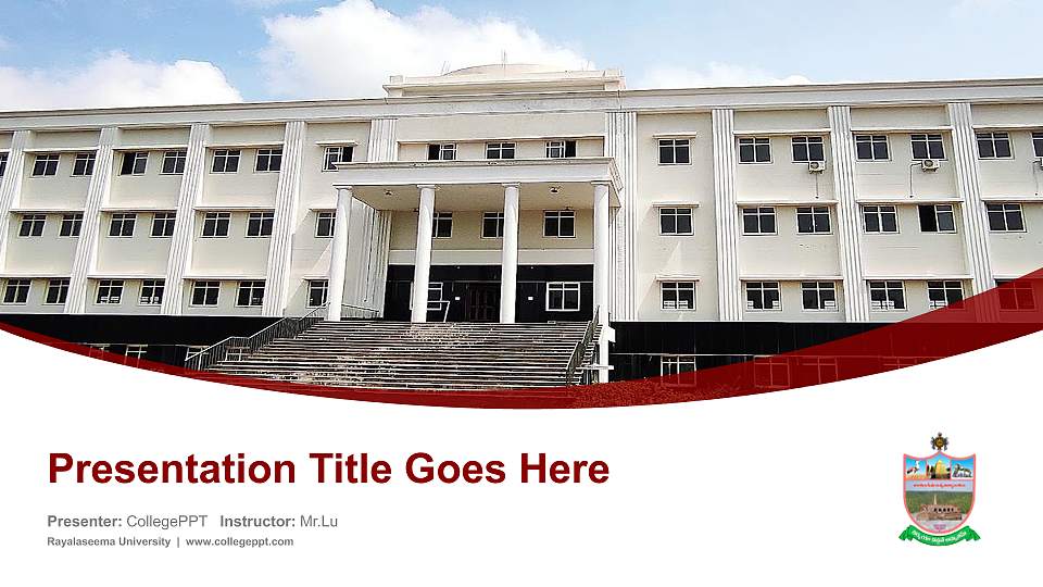 Rayalaseema University Course/Courseware Creation PPT Template16:9 ratio PPT effect preview image