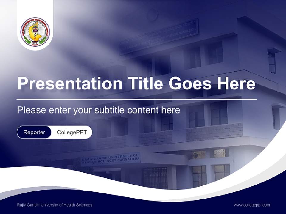 Rajiv Gandhi University of Health Sciences Lecture Sharing and Networking Event PPT Template4:3 ratio PPT effect preview image4