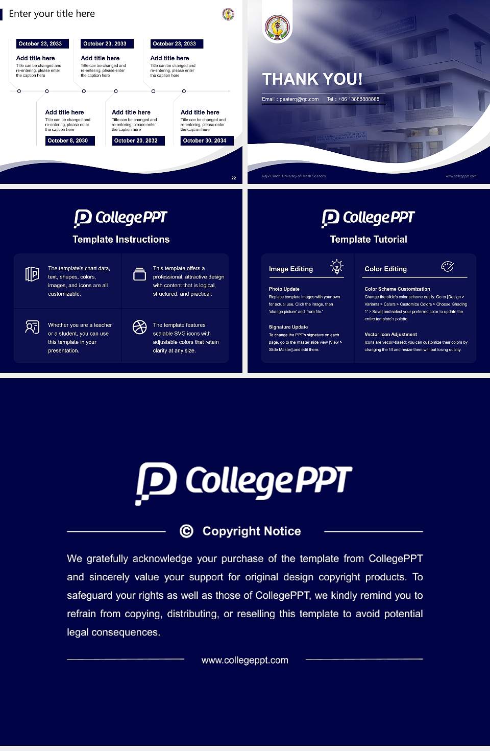 Rajiv Gandhi University of Health Sciences Lecture Sharing and Networking Event PPT Template4:3 ratio PPT effect preview image4