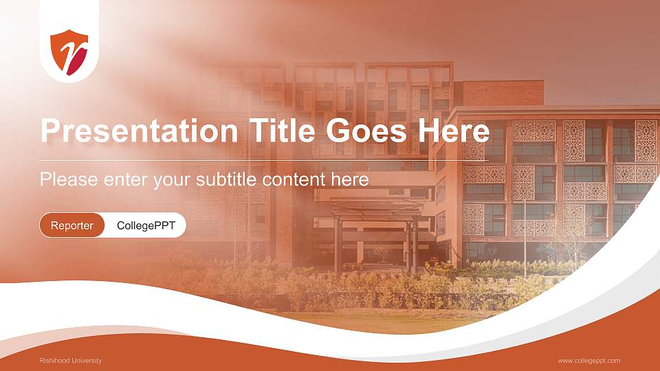 Rishihood University Lecture Sharing and Networking Event PPT Template16:9 ratio PPT effect preview image