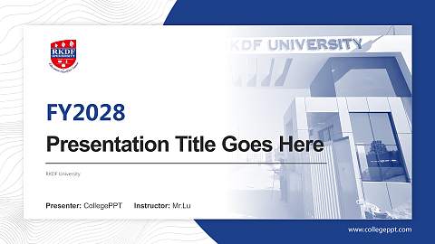 RKDF University Academic Presentation/Research Findings Report PPT Template