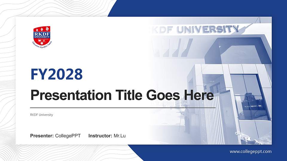 RKDF University Academic Presentation/Research Findings Report PPT Template16:9 ratio PPT effect preview image