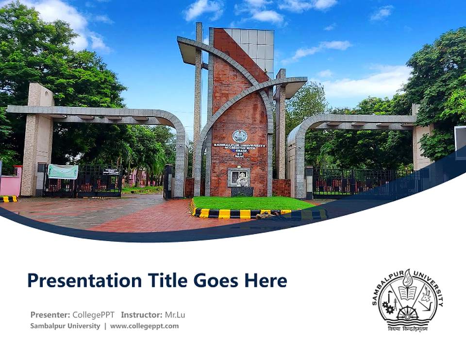 Sambalpur University Course/Courseware Creation PPT Template4:3 ratio PPT effect preview image5
