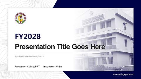 Rajiv Gandhi University of Health Sciences Academic Presentation/Research Findings Report PPT Template