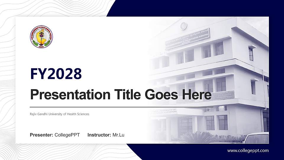 Rajiv Gandhi University of Health Sciences Academic Presentation/Research Findings Report PPT Template16:9 ratio PPT effect preview image