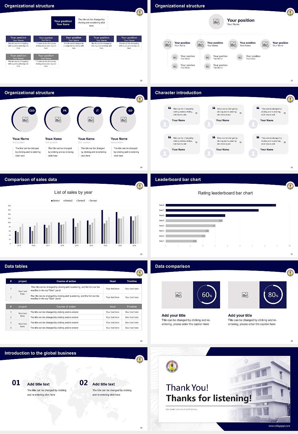 Rajiv Gandhi University of Health Sciences Academic Presentation/Research Findings Report PPT Template16:9 ratio PPT effect preview image4