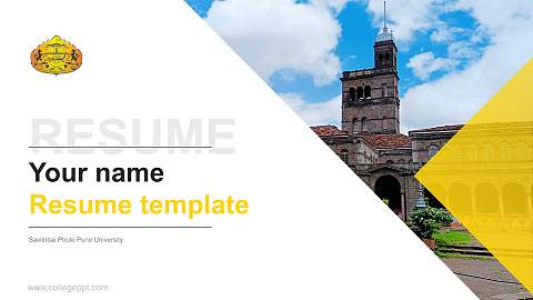 Savitribai Phule Pune University Resume PPT Template