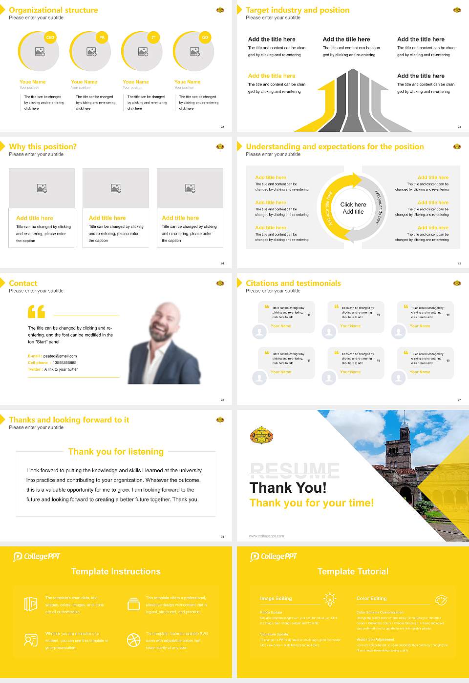 Savitribai Phule Pune University Resume PPT Template16:9 ratio PPT effect preview image4