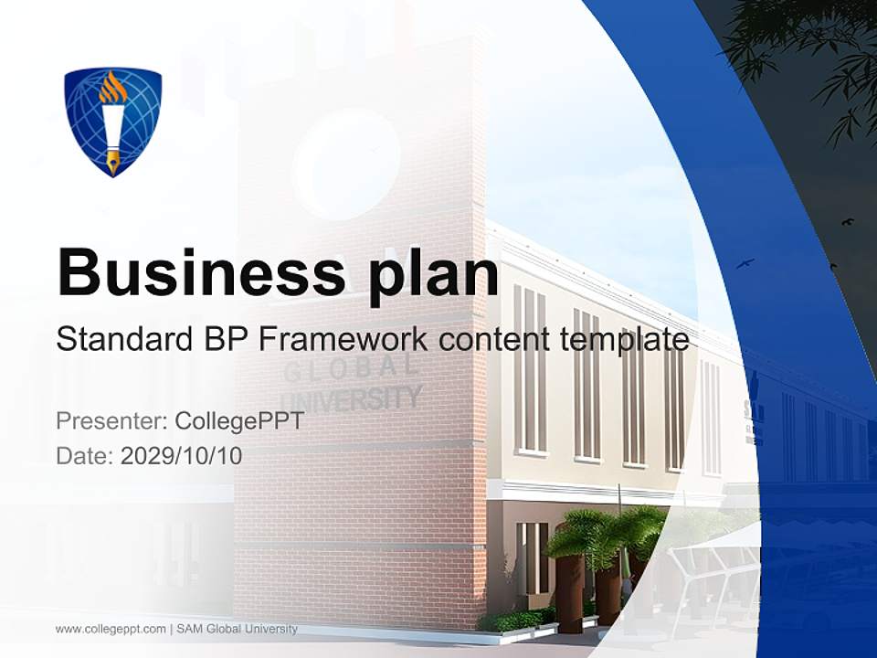 SAM Global University Competition/Entrepreneurship Contest PPT Template4:3 ratio PPT effect preview image9