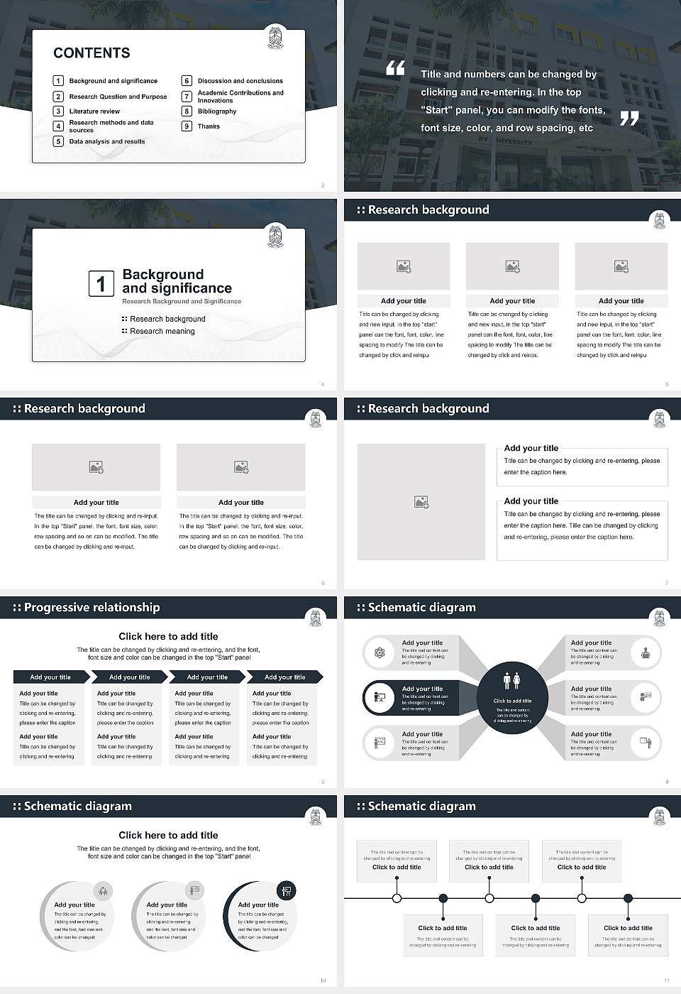RV University Graduation Thesis Defense PPT Template16:9 ratio PPT effect preview image2