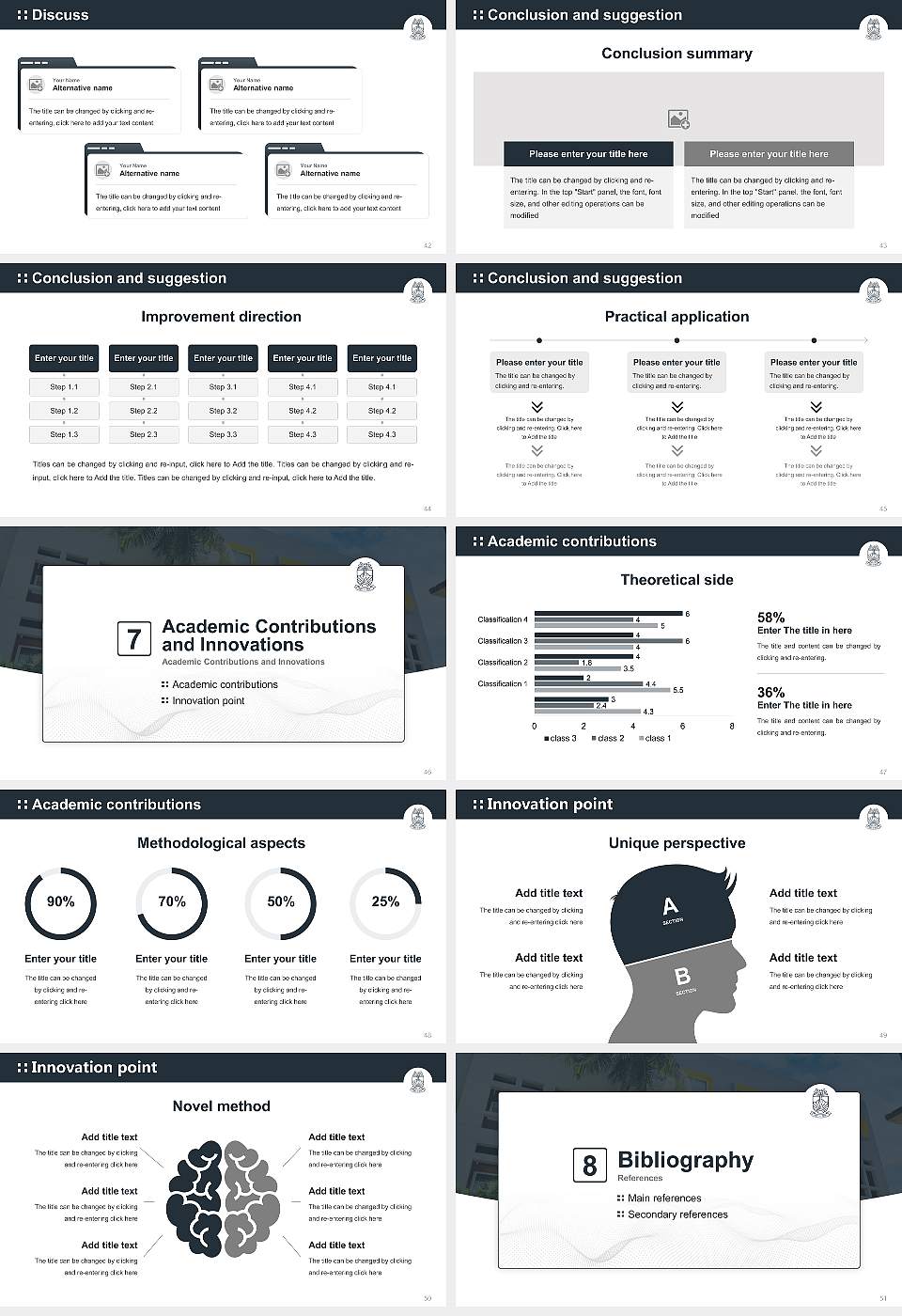 RV University Graduation Thesis Defense PPT Template16:9 ratio PPT effect preview image6