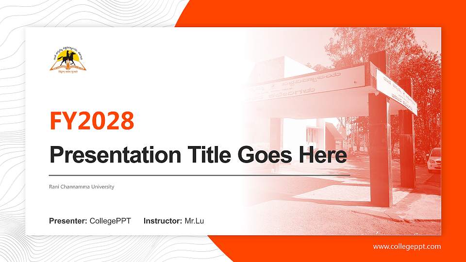 Rani Channamma University Academic Presentation/Research Findings Report PPT Template16:9 ratio PPT effect preview image