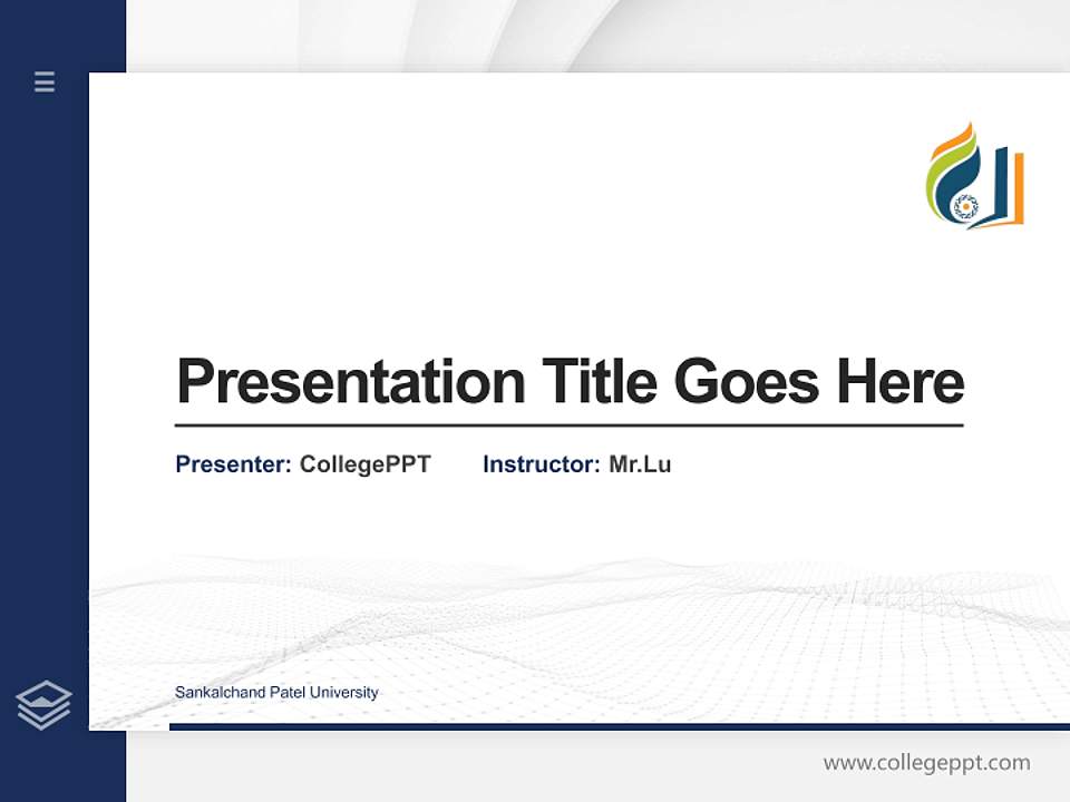 Sankalchand Patel University Thesis Proposal/Graduation Defense PPT Template4:3 ratio PPT effect preview image5