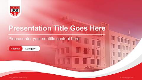 Sanjay Ghodawat University Lecture Sharing and Networking Event PPT Template
