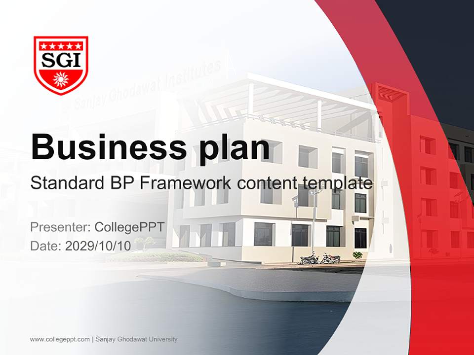 Sanjay Ghodawat University Competition/Entrepreneurship Contest PPT Template4:3 ratio PPT effect preview image9