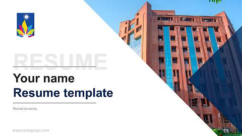 Sharda University Resume PPT Template