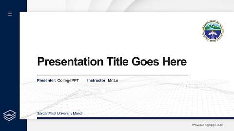 Sardar Patel University Mandi Thesis Proposal/Graduation Defense PPT Template