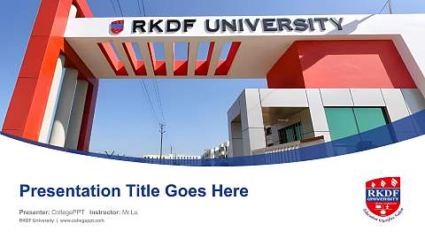 RKDF University Course/Courseware Creation PPT Template