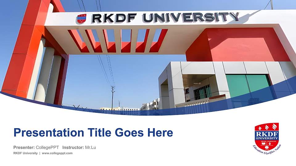 RKDF University Course/Courseware Creation PPT Template16:9 ratio PPT effect preview image