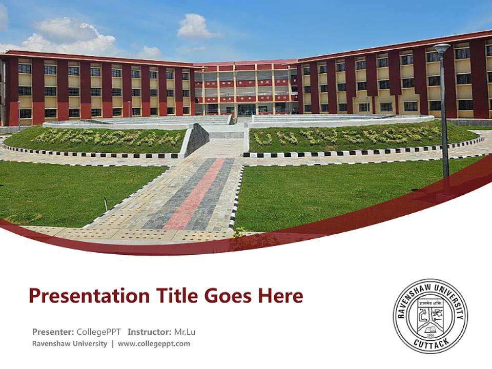 Ravenshaw University Course/Courseware Creation PPT Template4:3 ratio PPT effect preview image5