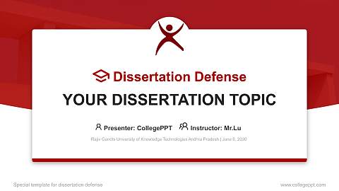Rajiv Gandhi University of Knowledge Technologies Andhra Pradesh Graduation Thesis Defense PPT Template