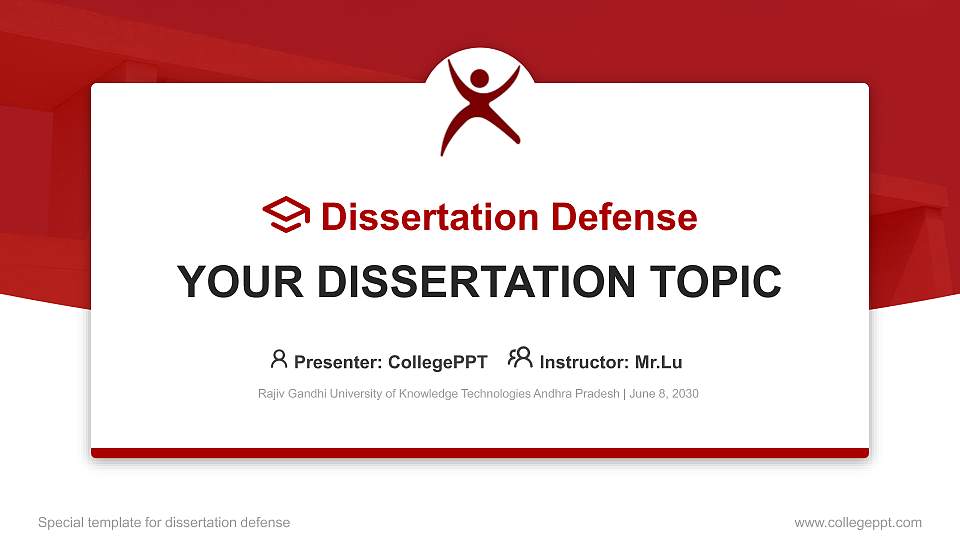 Rajiv Gandhi University of Knowledge Technologies Andhra Pradesh Graduation Thesis Defense PPT Template16:9 ratio PPT effect preview image