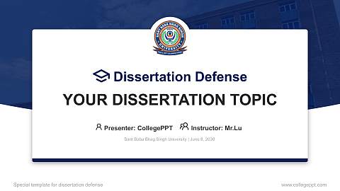 Sant Baba Bhag Singh University Graduation Thesis Defense PPT Template