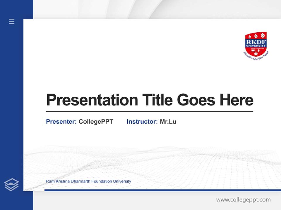 Ram Krishna Dharmarth Foundation University Thesis Proposal/Graduation Defense PPT Template4:3 ratio PPT effect preview image5