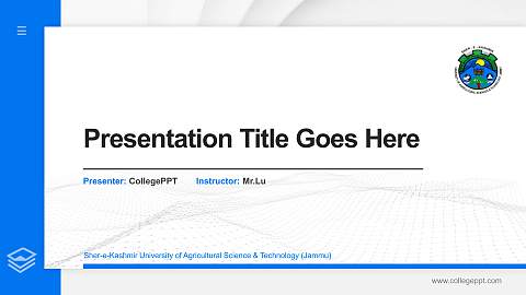 Sher-e-Kashmir University of Agricultural Science & Technology (Jammu) Thesis Proposal/Graduation Defense PPT Template