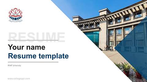 RIMT University Resume PPT Template