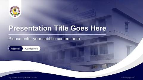 Rajiv Gandhi University of Health Sciences Lecture Sharing and Networking Event PPT Template
