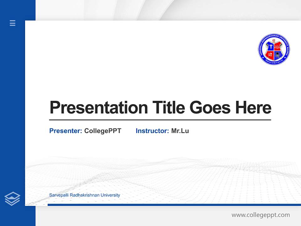 Sarvepalli Radhakrishnan University Thesis Proposal/Graduation Defense PPT Template4:3 ratio PPT effect preview image5