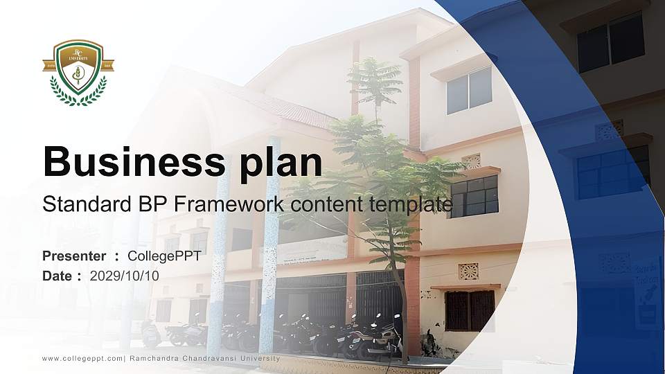 Ramchandra Chandravansi University Competition/Entrepreneurship Contest PPT Template16:9 ratio PPT effect preview image