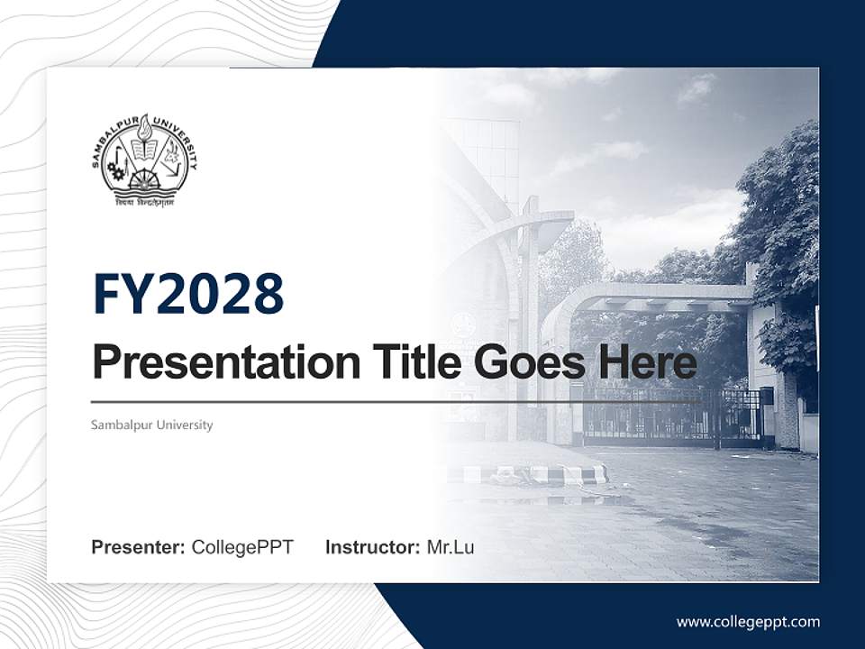 Sambalpur University Academic Presentation/Research Findings Report PPT Template4:3 ratio PPT effect preview image5