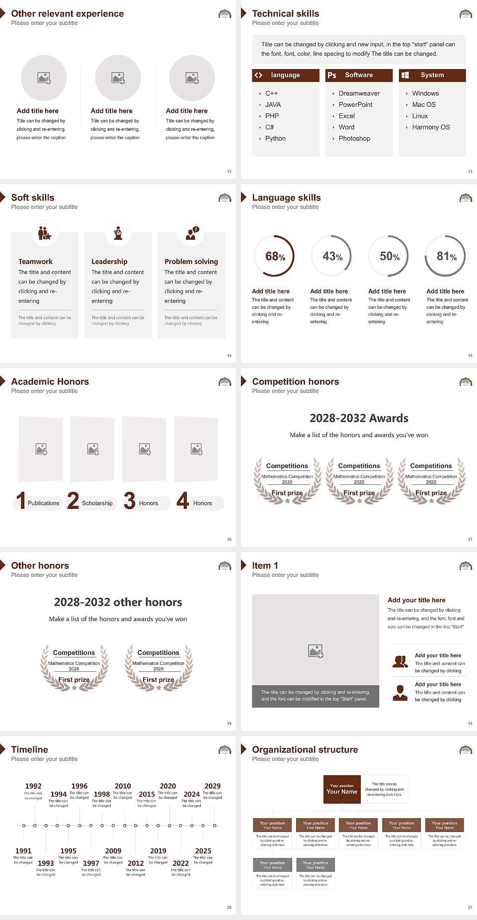 Sanchi University of Buddhist-Indic Studies Resume PPT Template4:3 ratio PPT effect preview image3